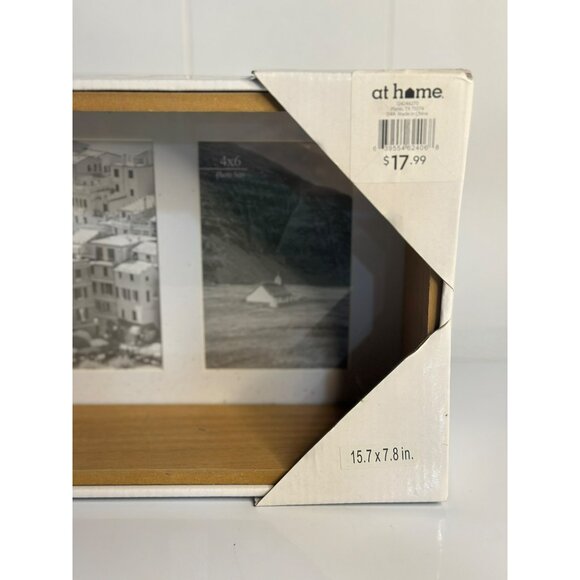 At Home Wooden Triple 4x6 Picture Frame – Collage Wall or Tabletop Display, - Picture 2 of 3